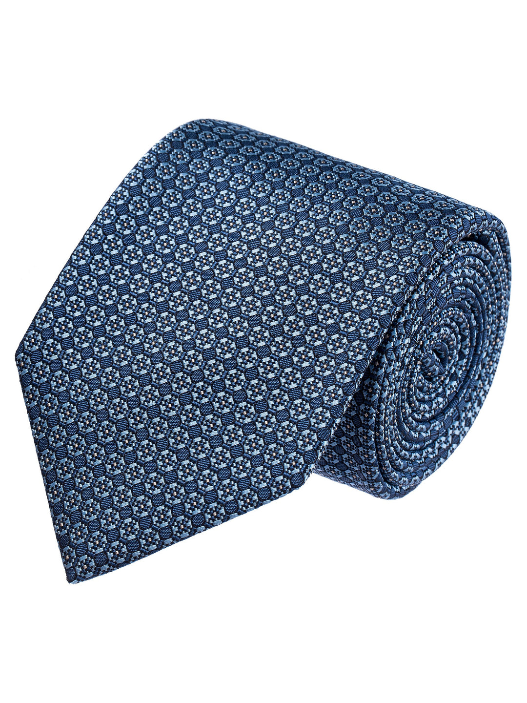 Brioni Blue Medallion Woven Tie | Ascot Chang